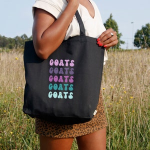 Goats Tote Bag, Retro Goat Tote Bag, Goat Lover Gift, Crazy Goat Lady, Retro Tote, Homesteading Gift Idea, Gift for Homesteader, Goat Tote