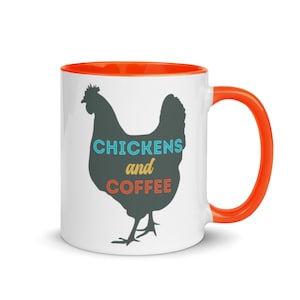Chickens and Coffee Mug, Chicken Lover Coffee Mug, Homesteading Coffee Mug, Gift for Homesteader, Chicken Gift, Chicken Mug