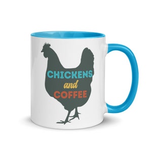 Chickens and Coffee Mug, Chicken Lover Coffee Mug, Homesteading Coffee Mug, Gift for Homesteader, Chicken Gift, Chicken Mug