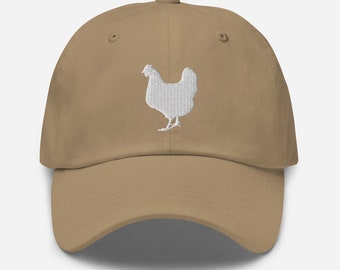 Chicken Hat, Chicken Baseball Cap, Crazy Chicken Lady, Homestead Gift, Farm Gift, Chicken Mom, Chicken Dad, Chicken Lover Gift, Baseball Cap