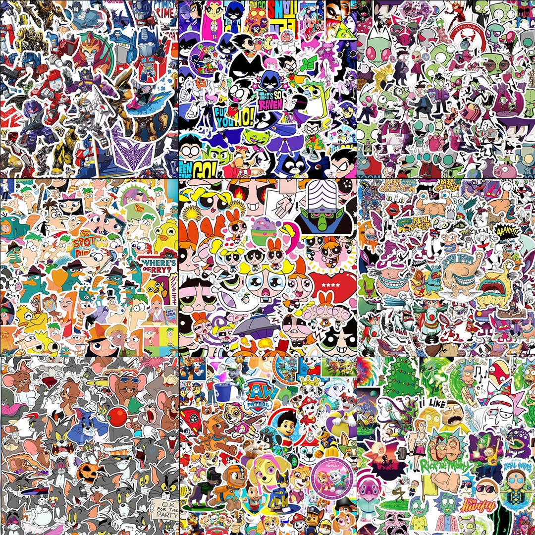 TV Show Stickers Popular Animated Shows Pick Your Pack - Etsy