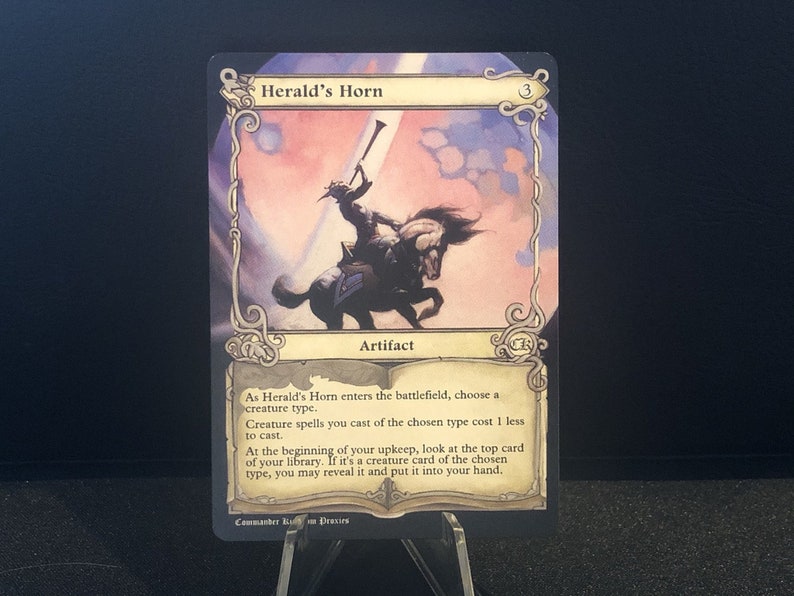 Herald's Horn Adventure Style Custom Mtg Proxy Card Etsy