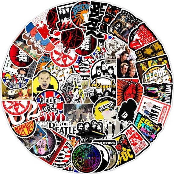 Rock Bands Sticker Pack Popular Musical Artists Punk and Classic Rock  Stickers 