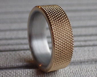 Gehämmert Messing Ring