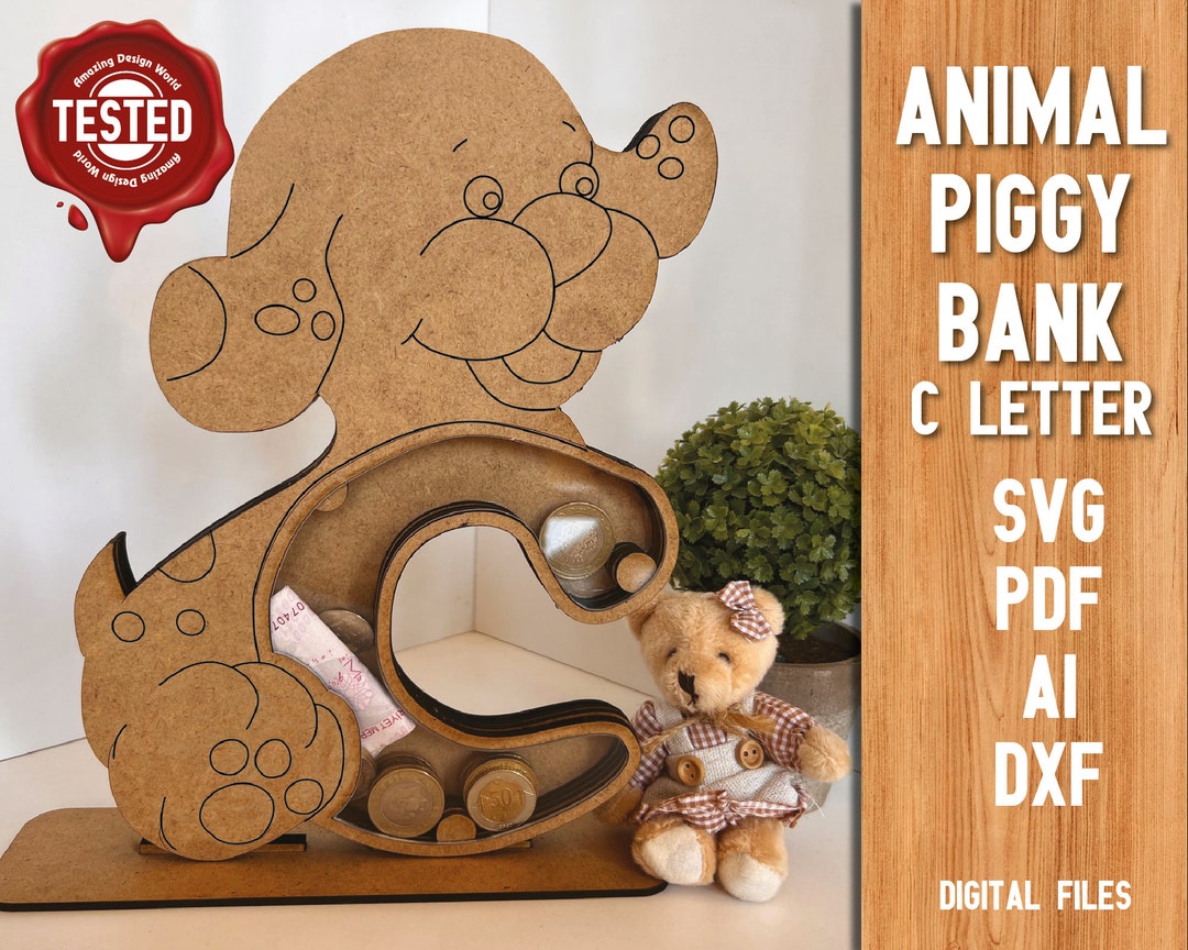 Letter Bank, Piggy Bank, Animal Piggy Bank, Coin Bank, Kids Piggy Bank