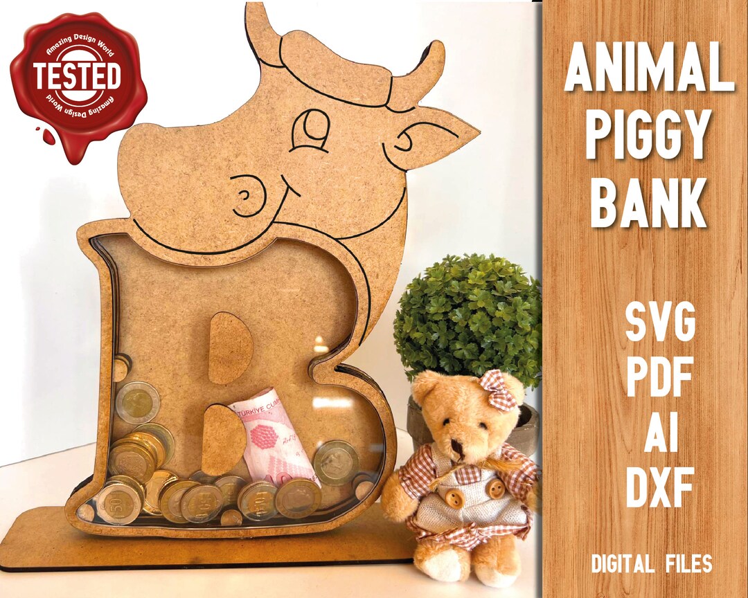 Letter Bank, Piggy Bank, Animal Piggy Bank, Coin Bank, Kids Piggy Bank