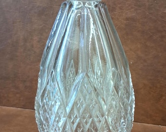 Antique pressed glass conical shade with bullseye bottom for light fixtures