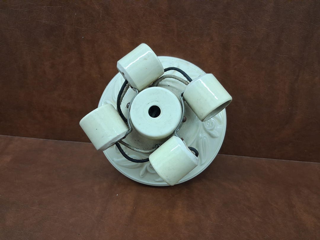 Antique Porcelain 4 Socket Light Fixture for Restoration - Etsy