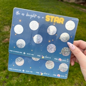 Star scratch off savings challenge | A5 | Laminated