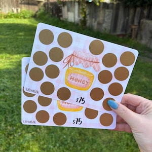 Honey scratch off savings challenge | A5 | Laminated