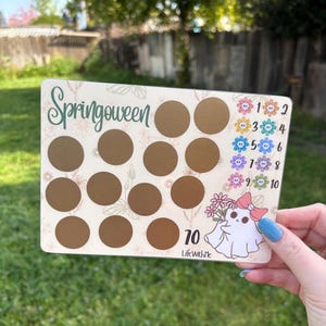 Springoween scratch off savings challenge | A5 | Laminated