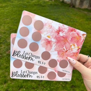 Blossom scratch off savings challenge | A5 | Laminated