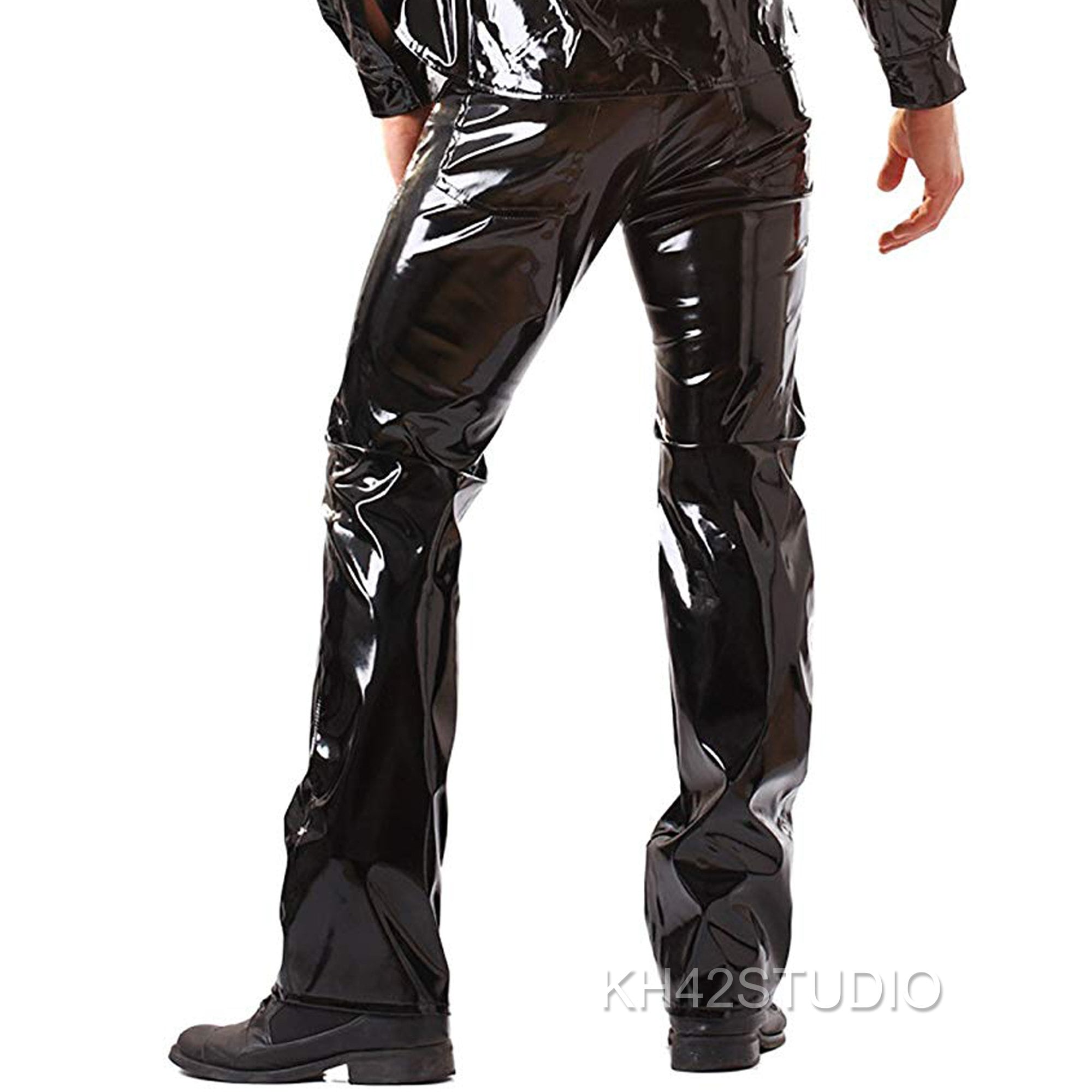 Gothic PVC Shinny Pant Black Vinyl Pant Men Fetish Punk EMO Etsy