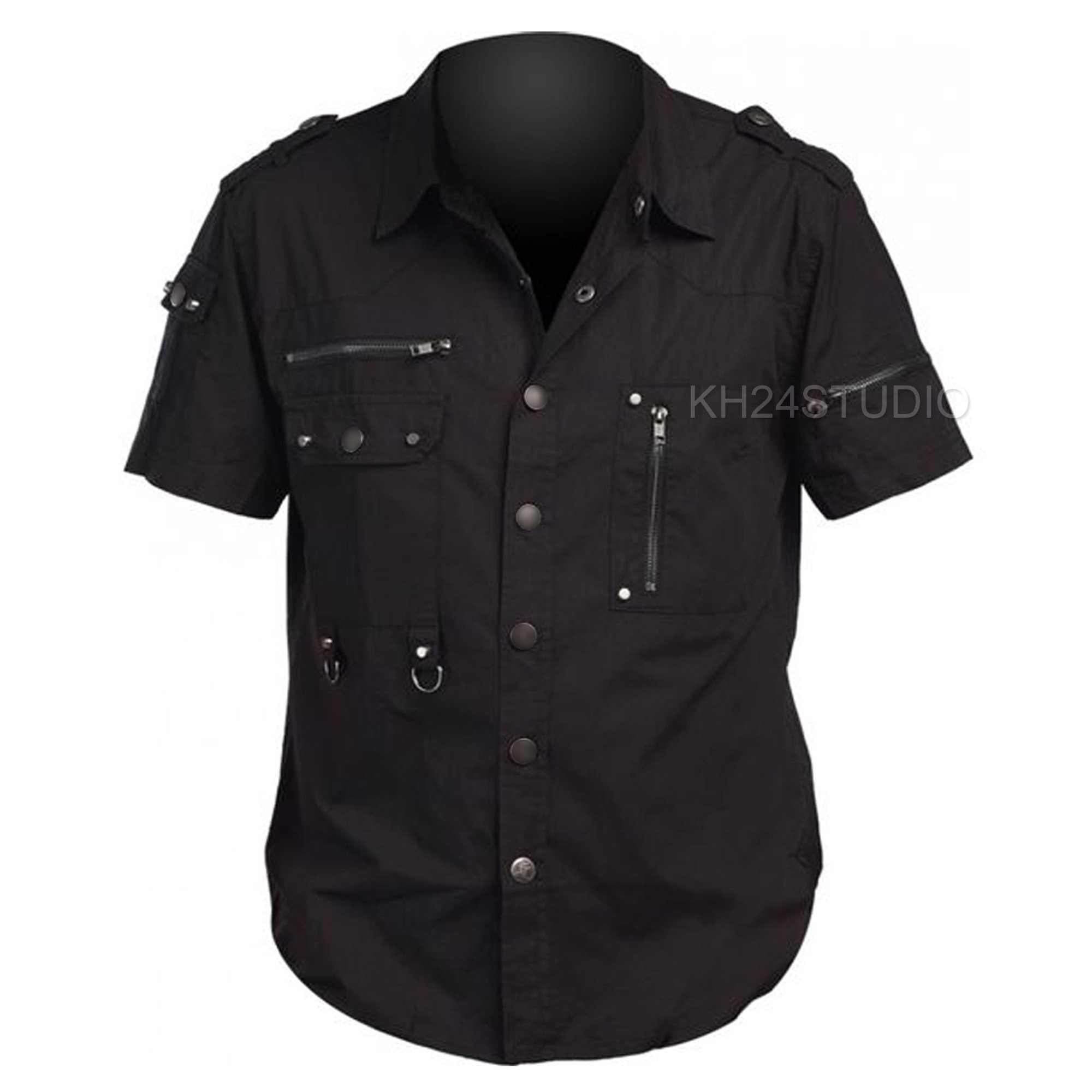Goth button up shirt Clearance
