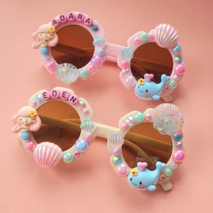 Under the sea custom Mermaid sunnies| Personalised gift| sunglasses| Giftsforher
