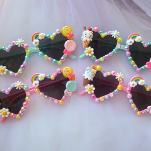 Bedazzled Custom Heart Sunglasses