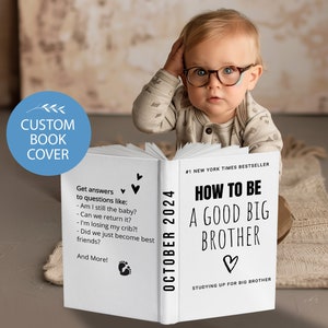 Anuncio de embarazo con portada personalizada del libro 'Hermano Mayor' (Descarga digital)