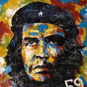 Cartolina d'arte "Ernesto "Che" Guevara", Cuba, oggetto da collezione, formato mappa del mondo DIN A6 (148 mm x 105 mm), vernice UV lucida