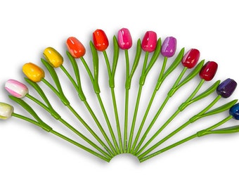 Wooden tulip large 34cm – hand-painted, colorful, in Dutch style – table decoration, gift for her, Mother&#39;s Day, cottagecore decoration, spring country house