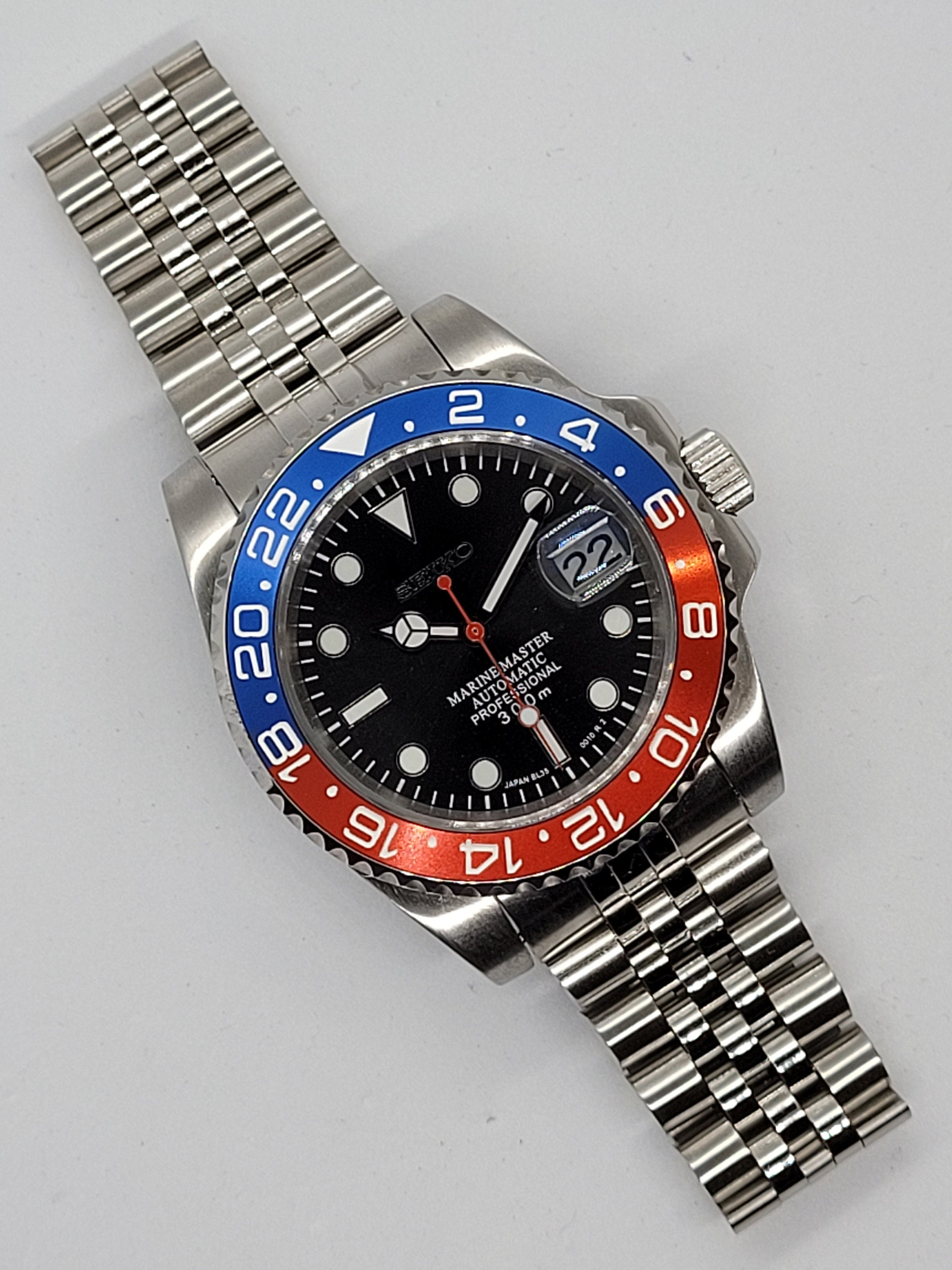 Seiko Mod Gmt Master Pepsi Nh35 Ceramic Bezel Custom Seiko - Etsy