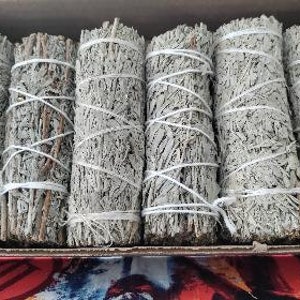 6 blue sage smudges