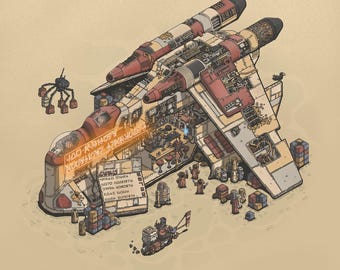 LAAT | Republic Foodtruck | Star Wars | Kunstafdruk