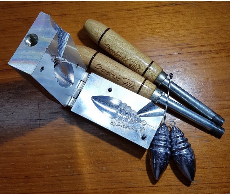 Stampo In Alluminio CNC 6in1 Per Piombi Da Pesca In Linea, Forma Pera O Quadrata, Da 2,5 Oz &ndash; JBmoulds (UK)