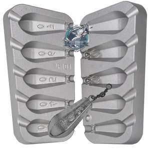 Torpedo Fishing Lead Mould 30/40/50/60/70Gr