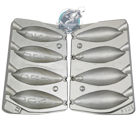 Stampo Piombo pesca Esagono Gr. 80 100 120 150 scorrevole F 33