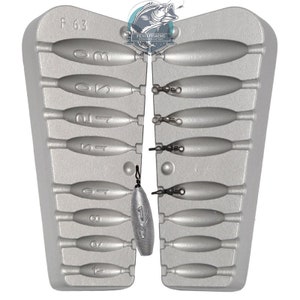 Bomb Fishing Lead Mould 4/6/8/10/12/15/20/30Gr