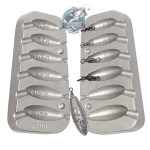 Bomb Fishing Lead Mould 15/20/25/30/35/40Gr