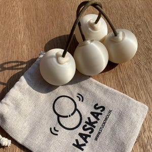 NEW! 50mm X4 Resizable KasKas Shaker - Pair | 100% Eco Biodegradable Bioplastic -Asalato, Aslatua, Kashkash, KasKas, Kashaka, Televi-