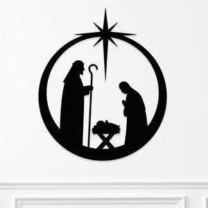 Nativity Metal Wall Art, Nativity, Nativity Art, Nativity Sign, Nativity Star, Jesus, Jesus Art, Christmas, Christian Art, Wall Art, Gift