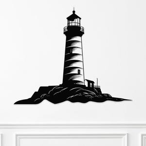 Lighthouse Metal Wall Art, Lighthouse, Nautical, Ocean, Coastal, Coastal Art, Beach, Beach Art, Wall Art, Wall Decor, Home Decor, Room Decor