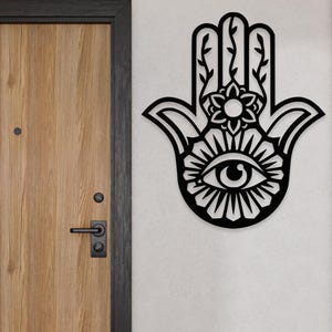 Hamsa Metal Wall Art, Bedroom Decor Aesthetic, Bedroom Wall Decor, Living Room Wall Art, Outdoor Garden and Decor, Home Decor and Gifts