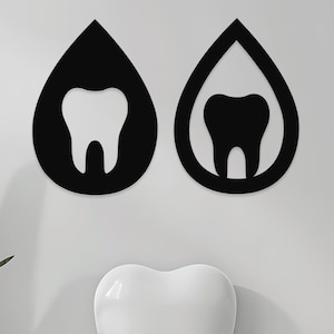 Set of 2 Teeth Metal Wall Art, Teeth, Tooth, Dental Art, Dentist Gift, Dental Wall Art, Dental Office, Dental Office Art, Office Decor