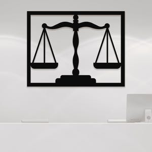 Scales of Justice Metal Decor, Scales of Justice Art, Law, Law Office, Law School, Wall Art, Lawyer, Lawyer Gift for Women, Lawyer Art, Gift