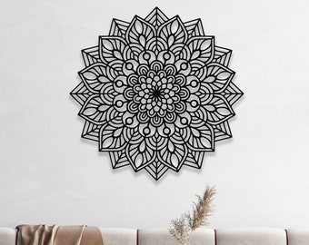 Mandala Metal Wall Decor, Mandala Flower Wall Art, Lotus Flower Wall Art, Wall Decor Over the Bed, Outdoor Garden and Decor, Room Decor