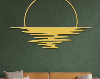 Metal Sun Wall Decor: Coastal Beach Art