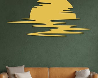 Metal Sun Wall Decor: Coastal Nautical Art, Oversized Metal Wall Decoration, Outdoor Metal Wall Art