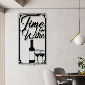 Wine Metal Wall Decor, Wine, Wine Art, Wine Decor, Wine Sign, Wine Bar Sign, Wine Gifts, Bar Art, Bar Decor, Bar Cart Art, Wall Art, Gift