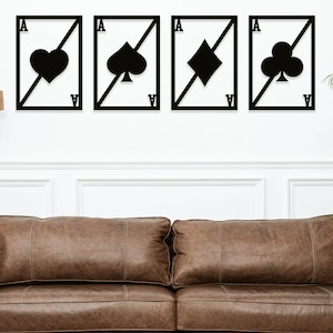 Metalen wanddecoratie gabiet, gabiet, speelkaarten, kunst aan de muur speelkaarten, pokercadeaus, pokerkunst, cadeau voor hem, cadeau, cadeau voor thuis, verjaardagscadeau