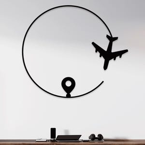 Airplane Metal Wall Art, Airplane, Airplane Art, Travel, Travel Art, Travel Decor, Wall Art, Wall Decor, Business Sign, Metal Sign, Line Art
