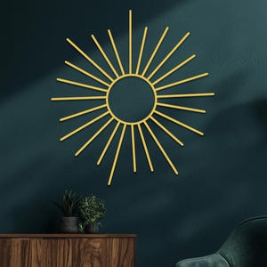 Boho Sun Metal Wall Art: Indoor Outdoor Decor image 1