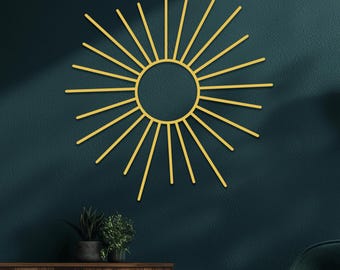 Boho Sun Metal Wall Art: Indoor Outdoor Decor