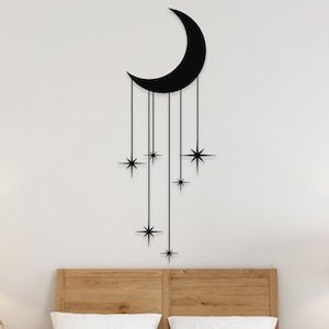 Moon Metal Wall Art, Moon, The Moon, Moon Art, Star, Star Decor, Star Art, Wall Art, Wall Decor, Room Decor, Home Decor, Gift, Gift for Her