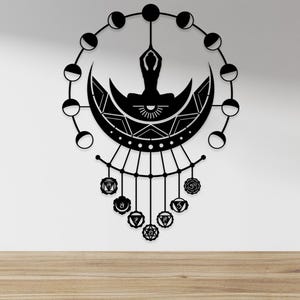 Yoga Metal Wall Art, Yoga, Yoga Art, Yoga Decor, Yoga Gifts, Yoga Sign, Meditation, Chakra, Zen, Spiritual, Wall Art, Wall Decor, Room Decor
