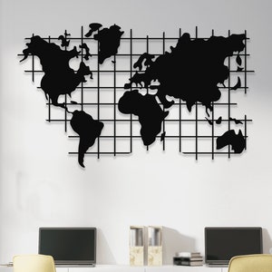 Weltkarte, große Weltkarte, Weltkarte, Weltkarte Kunst, Karte, Kartenkunst, Karte Dekor, Reisekunst, Bürokunst, Wandkunst, Büro Kunst, Geschenk