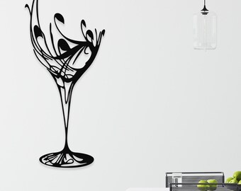 Wine Glass Metal Wall Decor, Wine, Wine Art, Wine Decor, Wine Sign, Wine Bar Sign, Wine Gifts, Bar Art, Bar Decor, Bar Cart Art, Wall Art