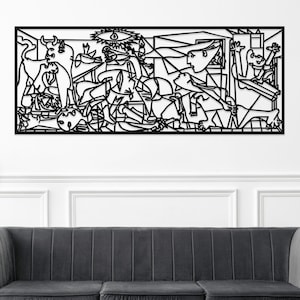 Guernica Pablo Picasso Metal Wall Art, Guernica, Home Decor, Room Decor, Wall Art, Wall Decor, Wall Hangings, Wall Decor Over The Bed, Gift
